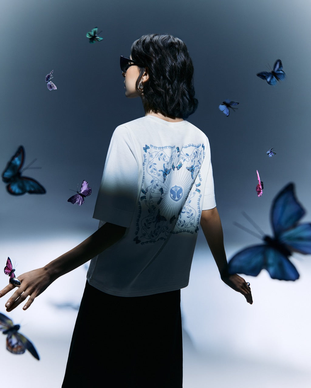 MOSAIC BUTTERFLY T-SHIRT WOMEN - 2
